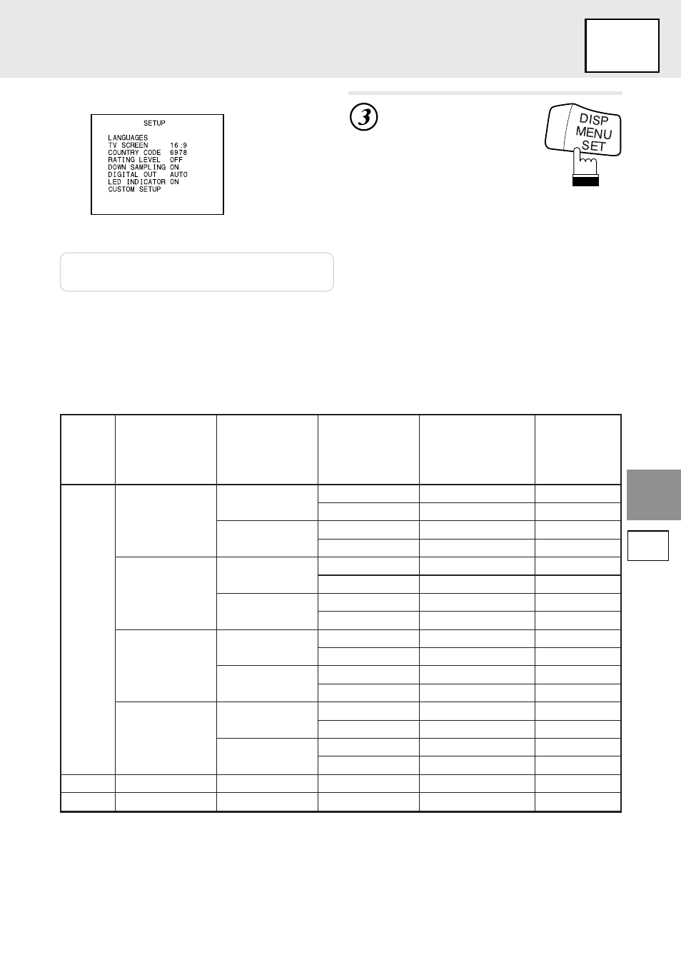 Set up, Changing the digital output setting, Press “set” for at least 2 seconds | Audio output/optical digital audio output | Alpine DVA-5205P User Manual | Page 33 / 72