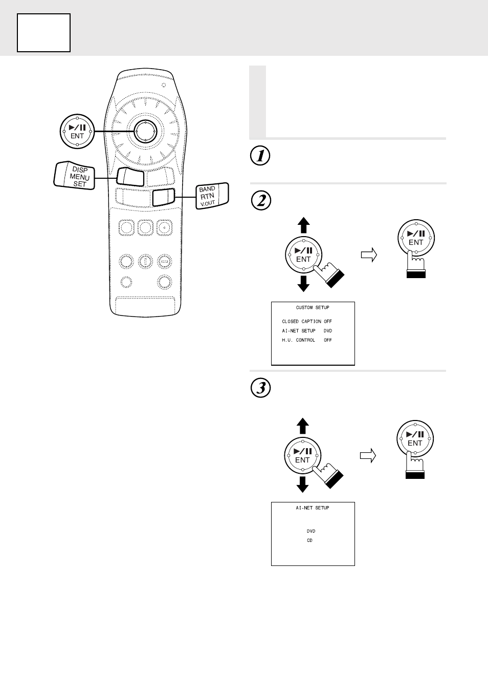 Set up, Custom setting – changing the ai-net settings | Alpine DVA-5205P User Manual | Page 36 / 72