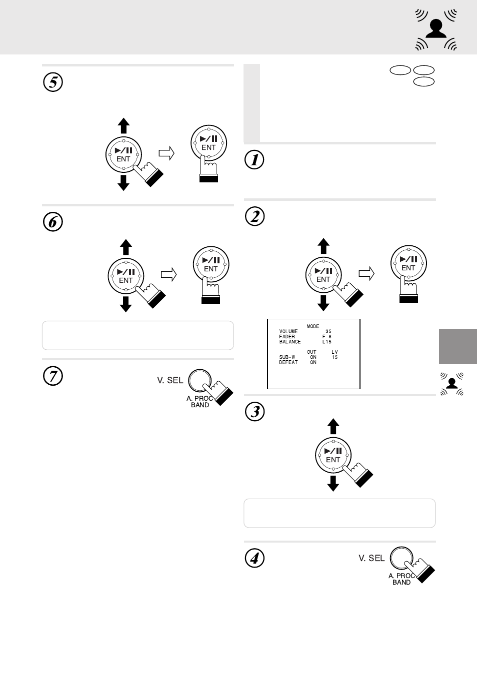 Mode, Adjusting the volume, fader and balance, Mode – adjusting the volume, fader and balance | Alpine DVA-5205P User Manual | Page 53 / 72
