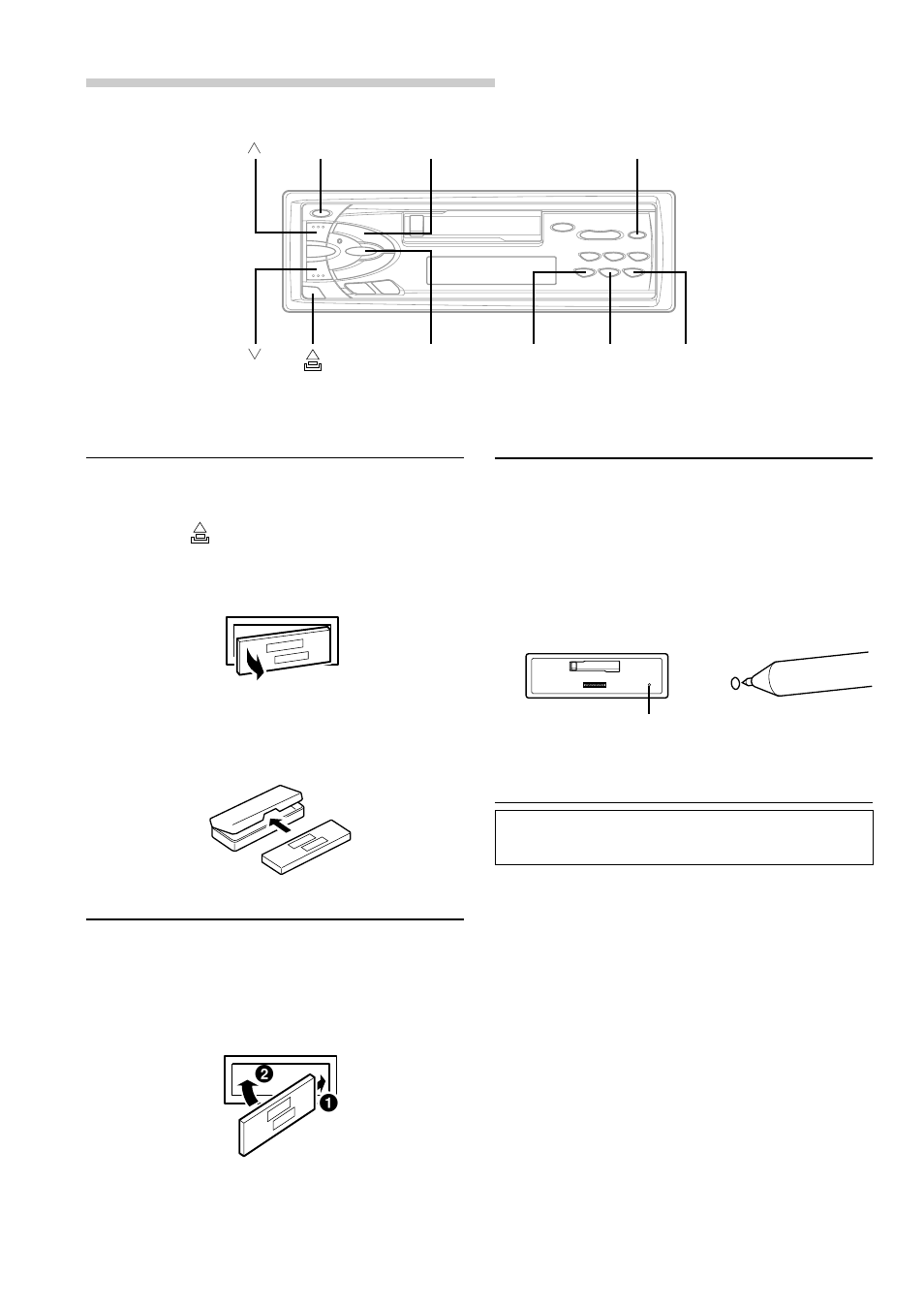 Basic operation, Detaching the front panel, Attaching the front panel | Initial system start-up, Automatic setup (a.s.u.) | Alpine TDM-7574 User Manual | Page 6 / 19