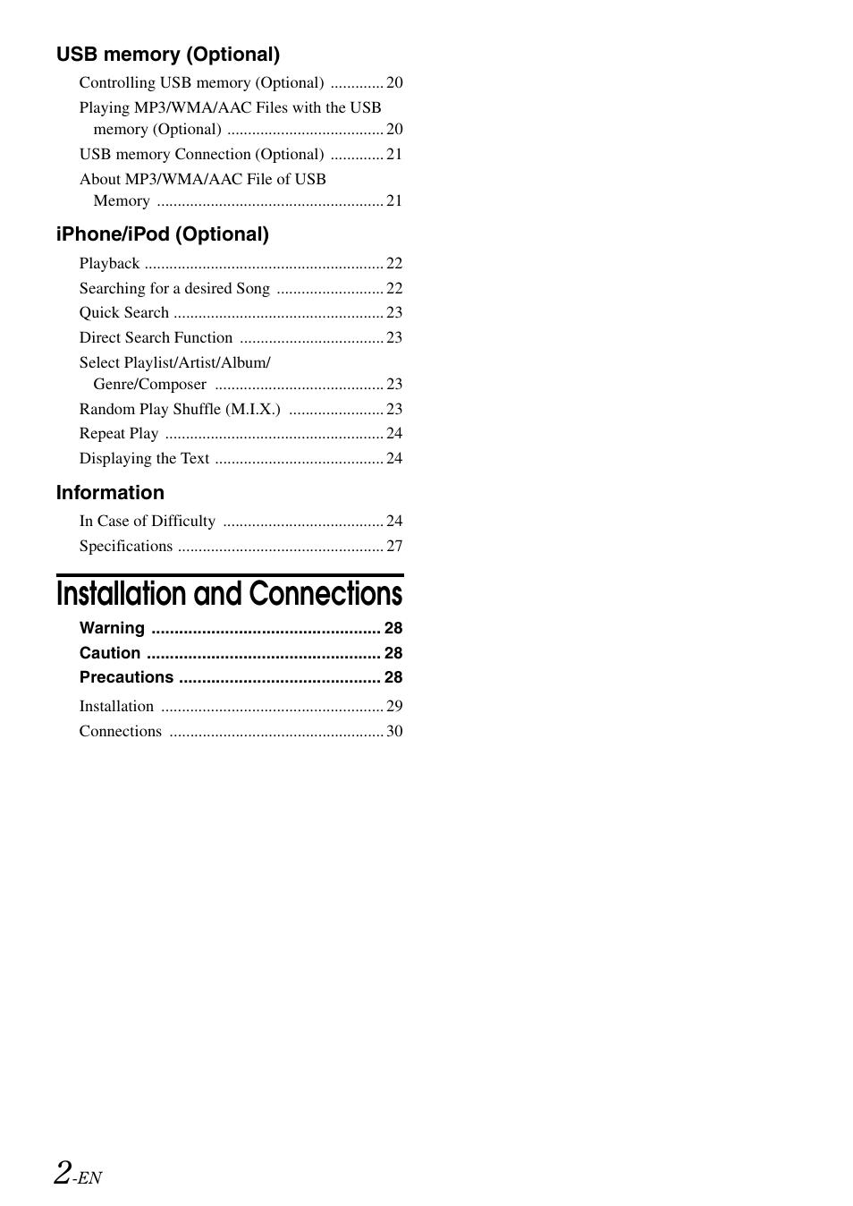 Installation and connections | Alpine CDE-W203RI User Manual | Page 4 / 33