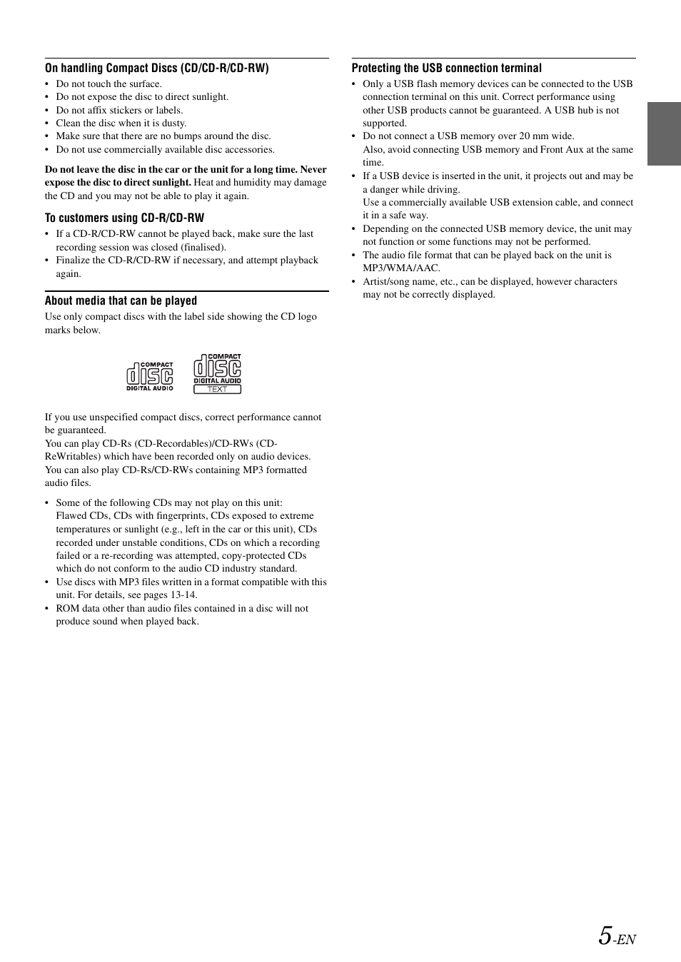 Alpine CDE-W203RI User Manual | Page 7 / 33