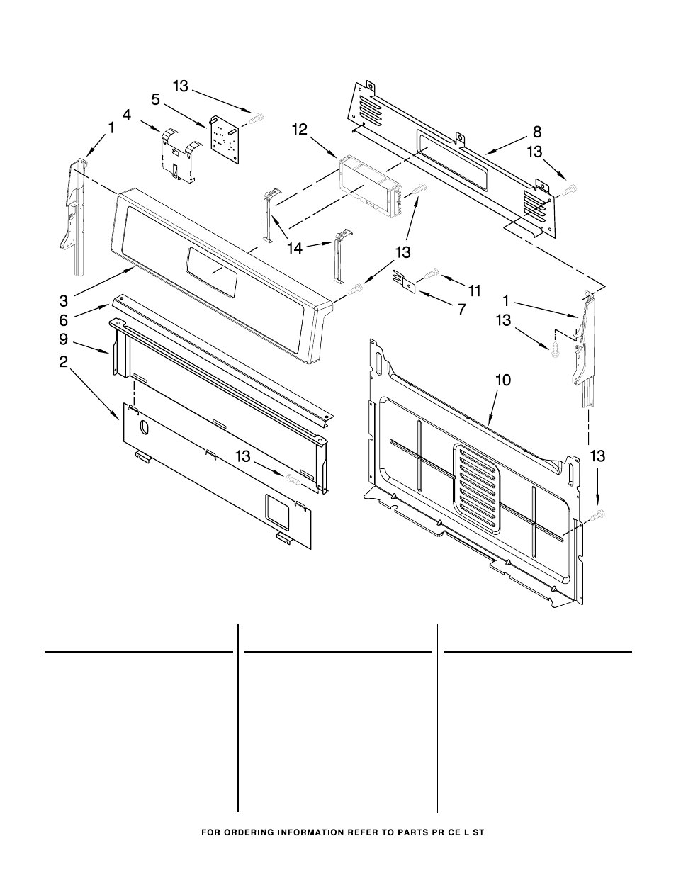 Control panel, Control panel parts | Whirlpool WFG510S0AS User Manual | Page 2 / 10