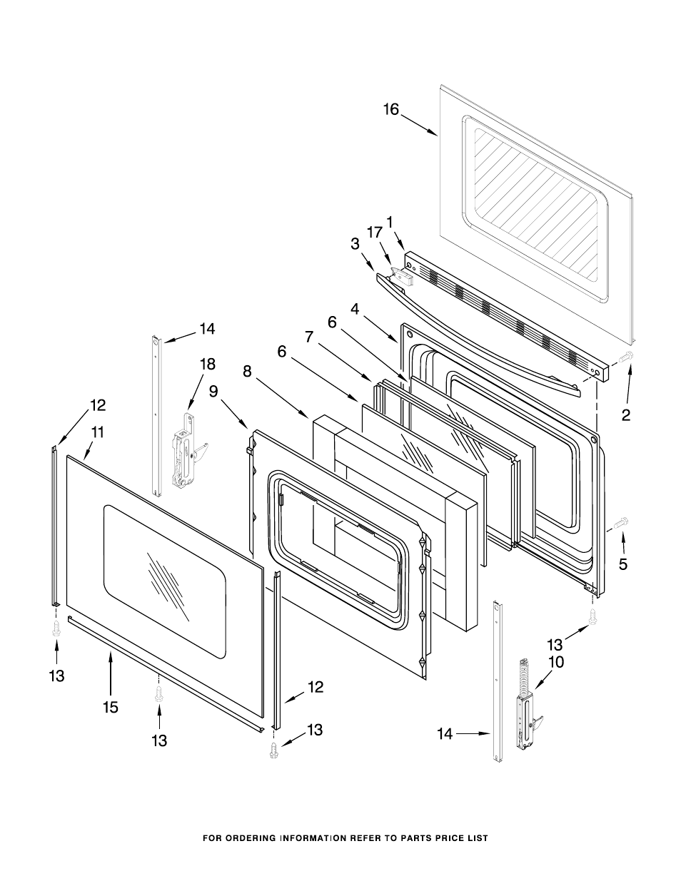 Door, Door parts | Whirlpool WFG510S0AS User Manual | Page 7 / 10