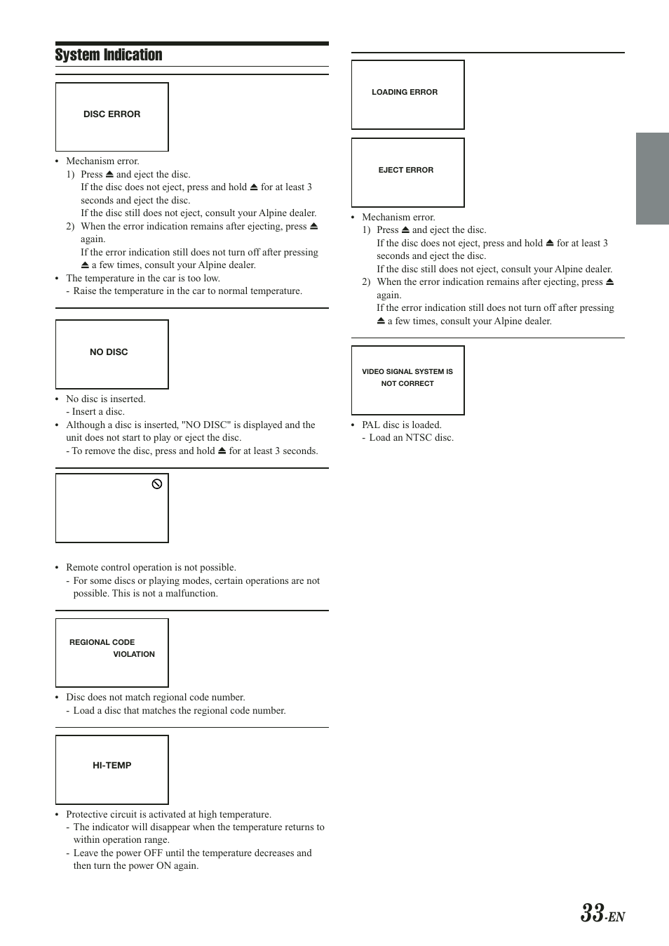 S e i dica i | Alpine PKG-RSE2 User Manual | Page 35 / 36