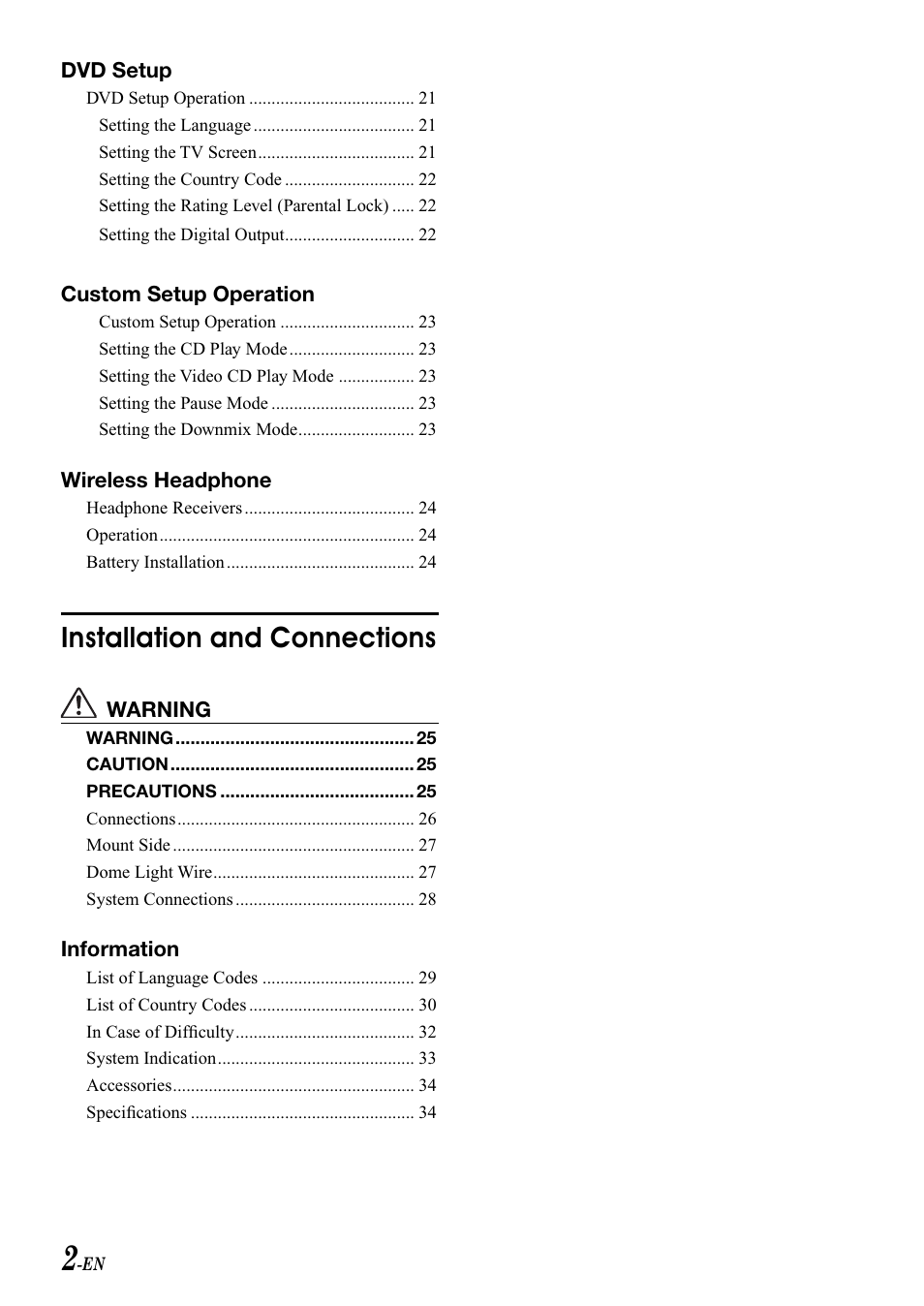 Installation and connections | Alpine PKG-RSE2 User Manual | Page 4 / 36