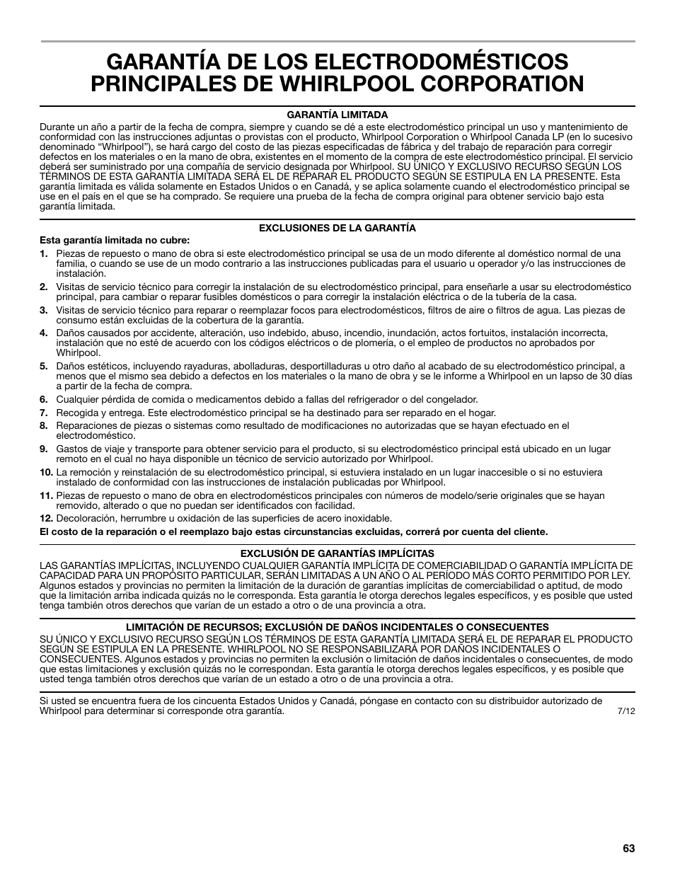 Whirlpool WRX988SIBM User Manual | Page 63 / 96