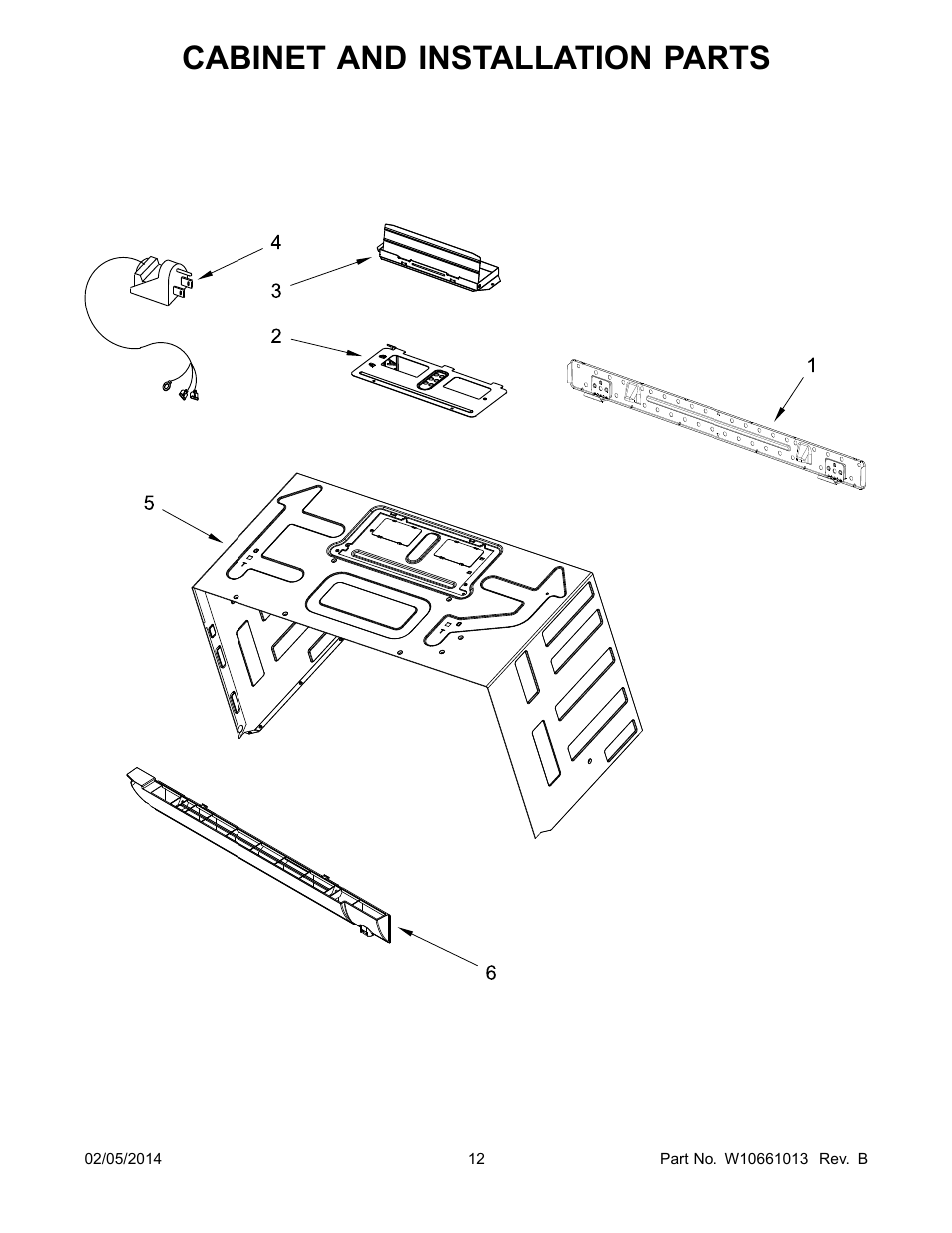 Cabinet and installation, Cabinet and installation parts | Whirlpool WMH53520CS User Manual | Page 12 / 13