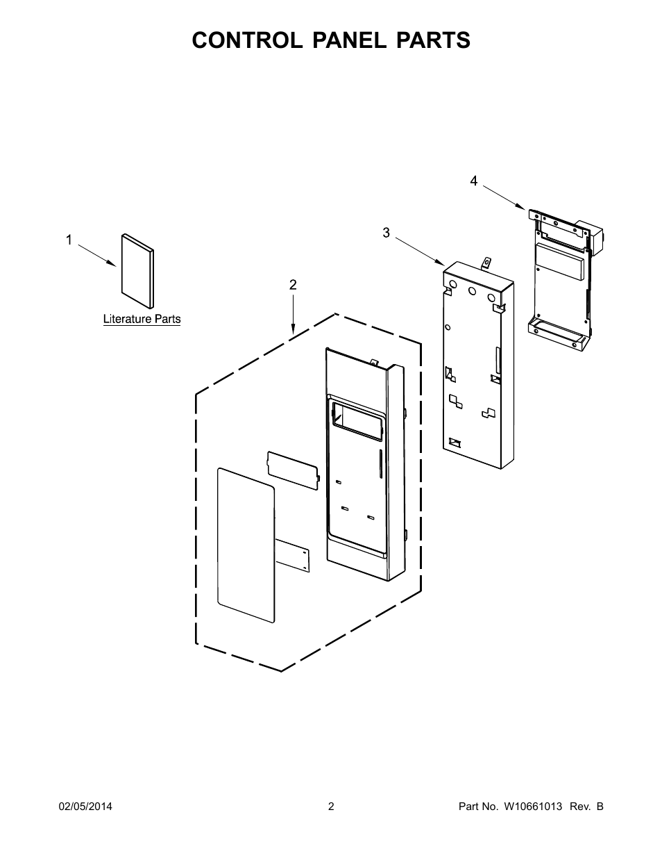 Control panel, Control panel parts | Whirlpool WMH53520CS User Manual | Page 2 / 13