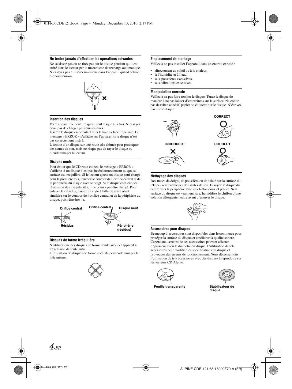 Alpine CDE-121 User Manual | Page 34 / 93