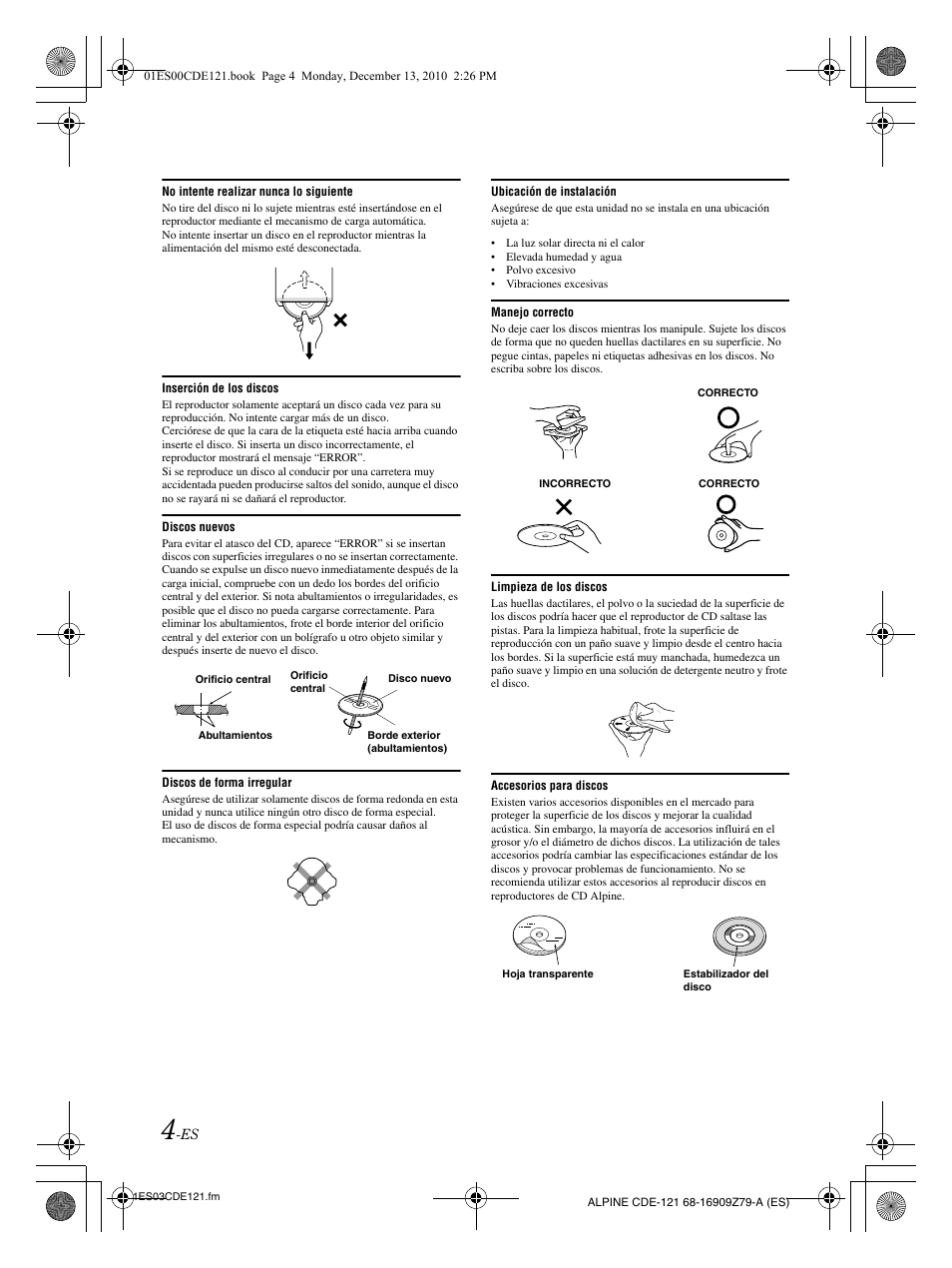 Alpine CDE-121 User Manual | Page 63 / 93