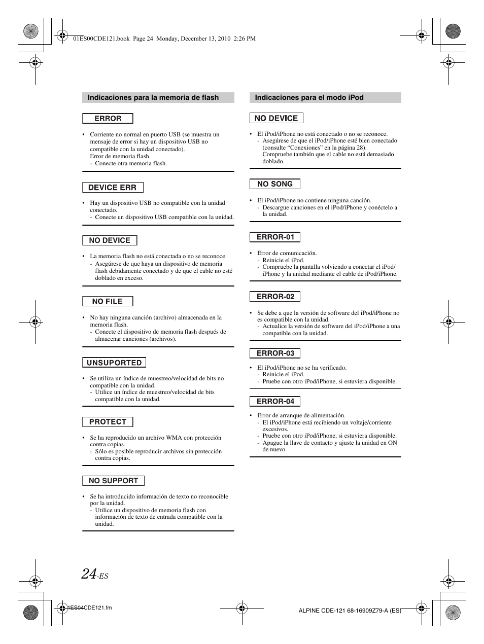 Alpine CDE-121 User Manual | Page 83 / 93