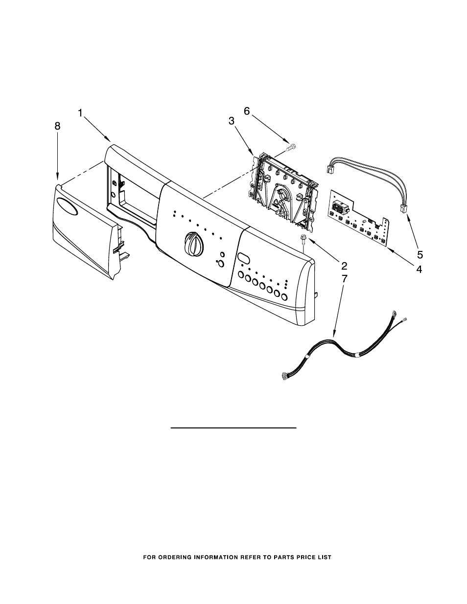 Control panel, Control panel parts | Whirlpool WFC7500VW User Manual | Page 3 / 8