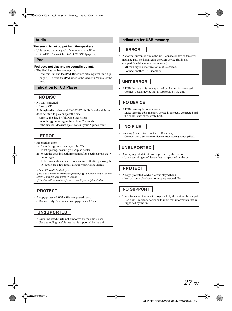 Alpine 68-14470Z98-A User Manual | Page 29 / 36
