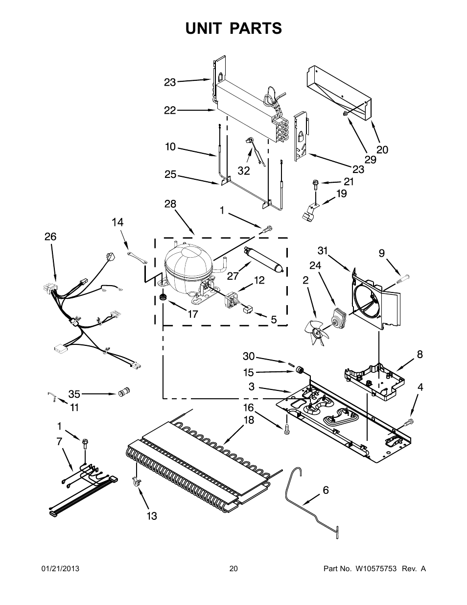 Unit, Unit parts | Whirlpool GI0FSAXVY User Manual | Page 20 / 22