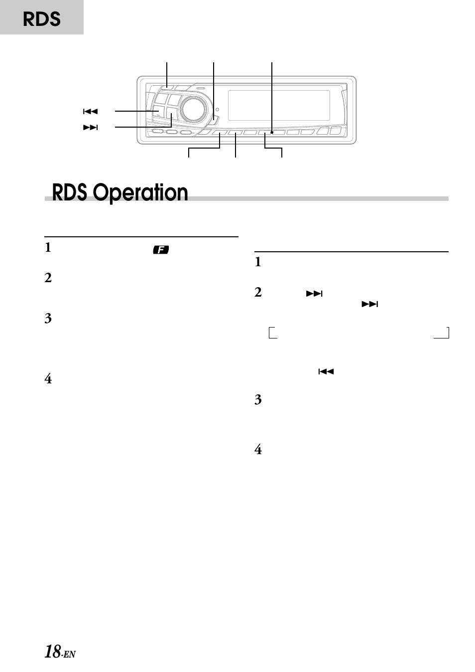 Rds operation, Recalling preset rds stations, Receiving rds regional (local) stations | Alpine CDA-7876RB User Manual | Page 20 / 44