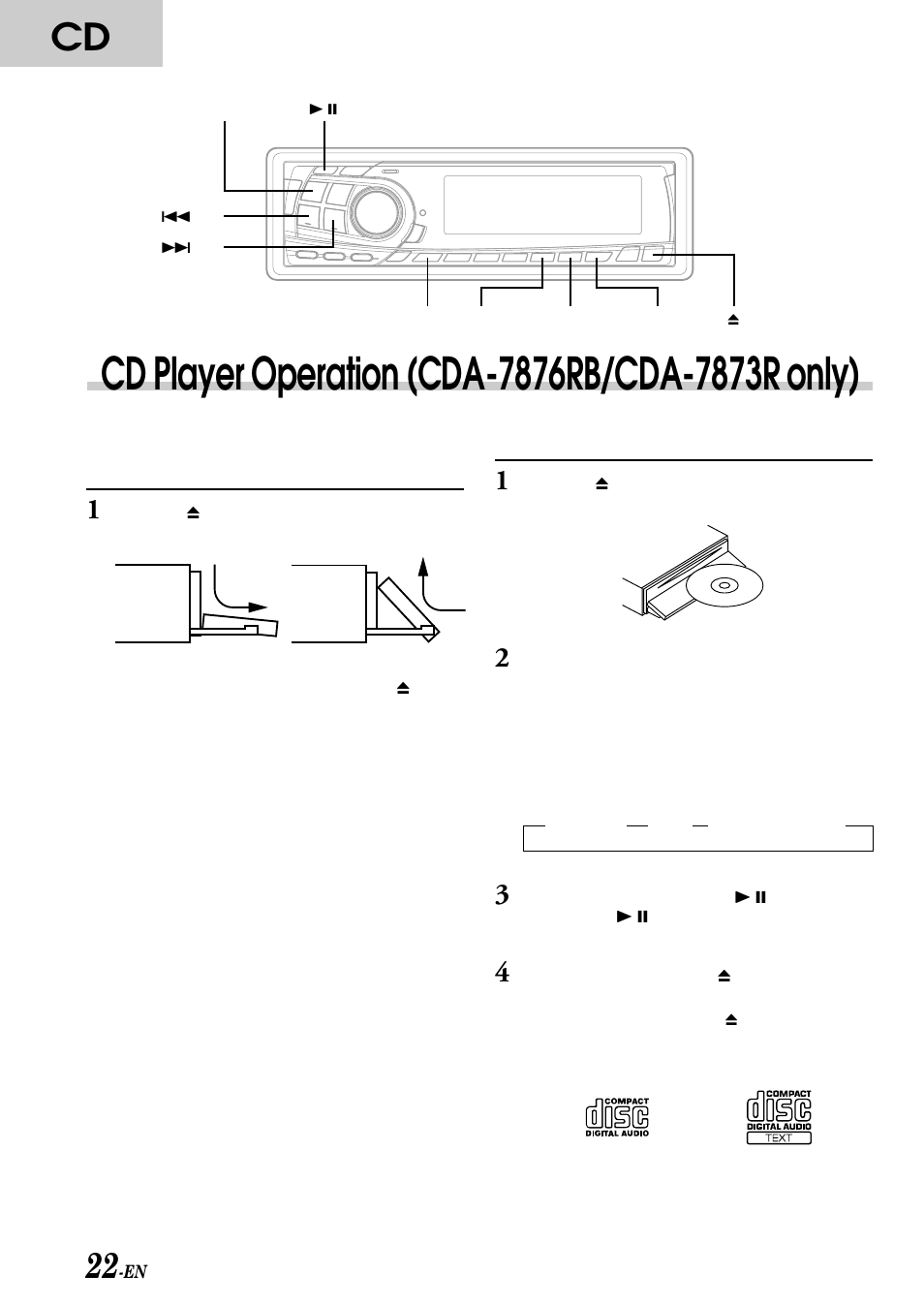 Opening and closing the movable display, Playback | Alpine CDA-7876RB User Manual | Page 24 / 44