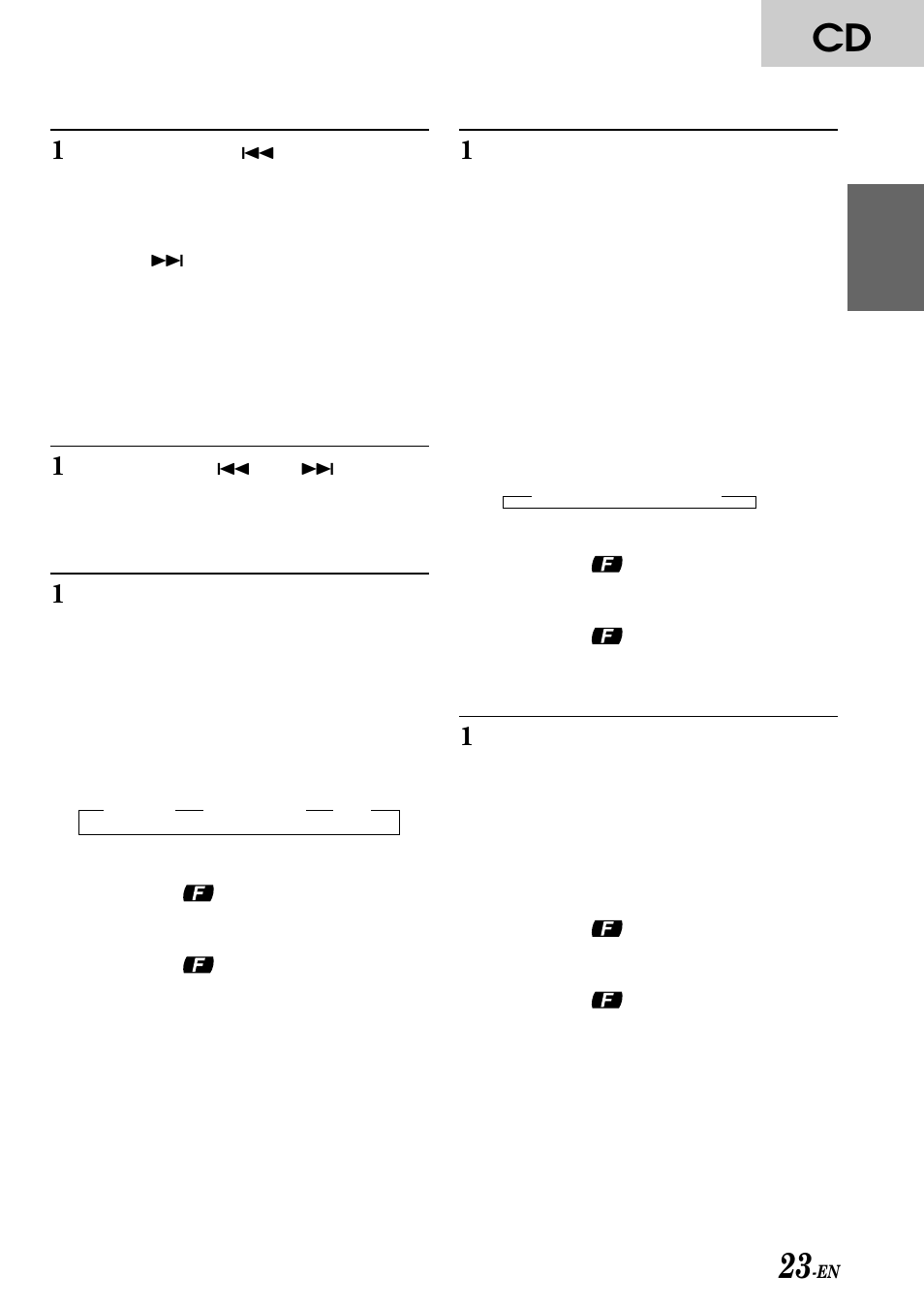 Music sensor (skip), Fast forward and backward, Repeat play | M.i.x. (random play), Scanning programmes | Alpine CDA-7876RB User Manual | Page 25 / 44