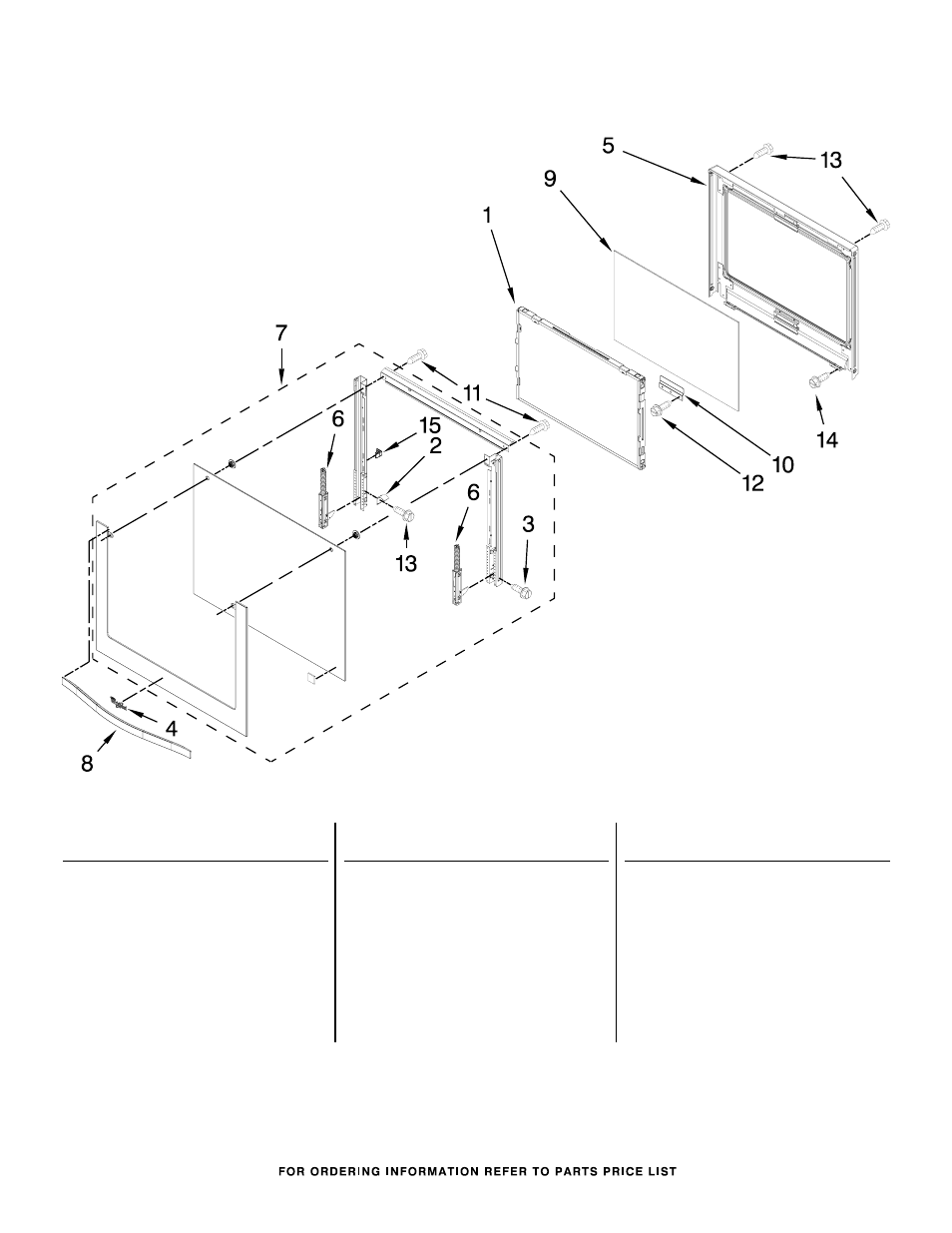 Oven door, Oven door parts | Whirlpool WOS92EC7AS User Manual | Page 3 / 6