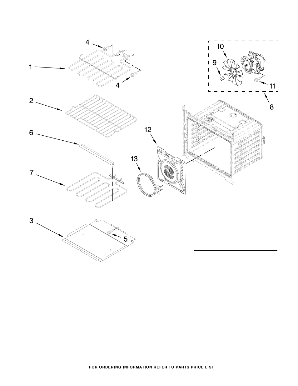 Internal oven, Internal oven parts | Whirlpool WOS92EC7AS User Manual | Page 4 / 6