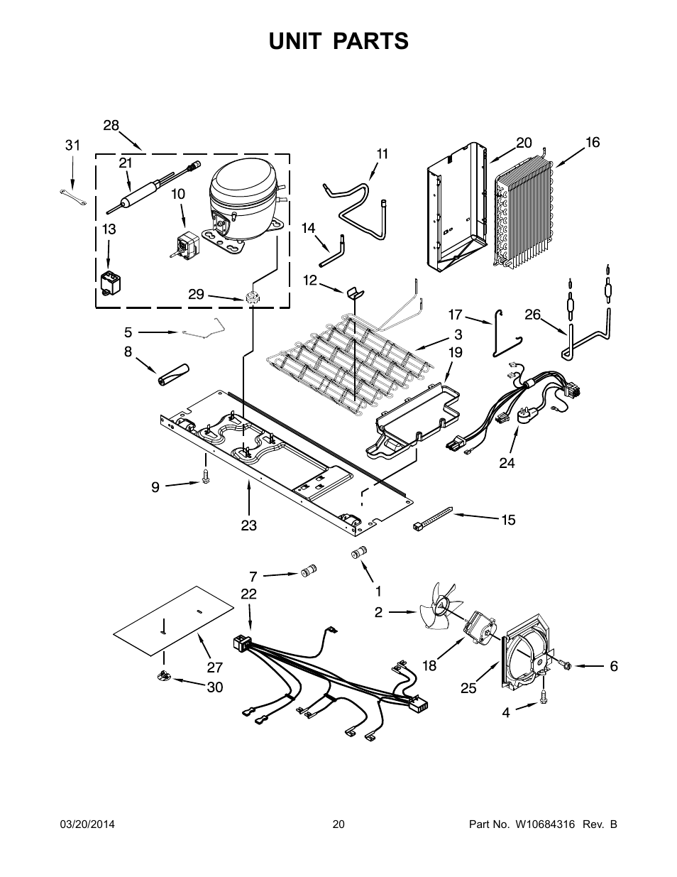 Unit parts | Whirlpool WRS576FIDM User Manual | Page 20 / 24