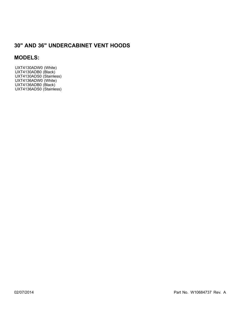 Whirlpool UXT4130ADS User Manual | 3 pages