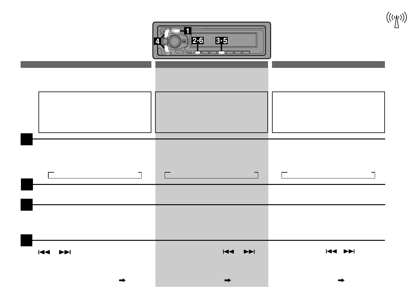 Auto station search while traveling, Utilisation du mode de recherche en voyage, Empleo de la búsqueda en viaje | Alpine CTA-1502R User Manual | Page 34 / 88