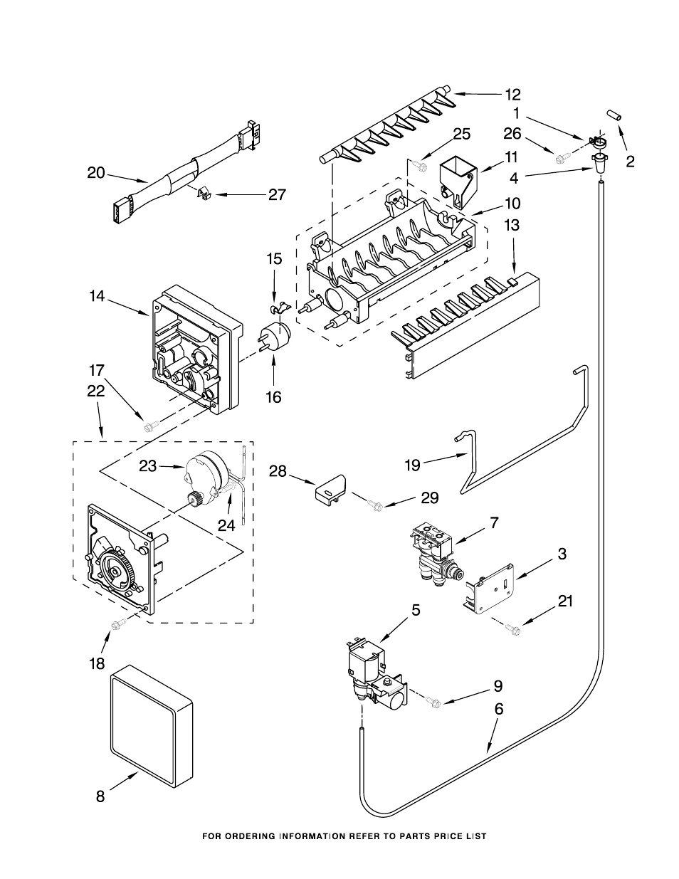 Icemaker, Icemaker parts | Whirlpool WRT771REYB User Manual | Page 11 / 14