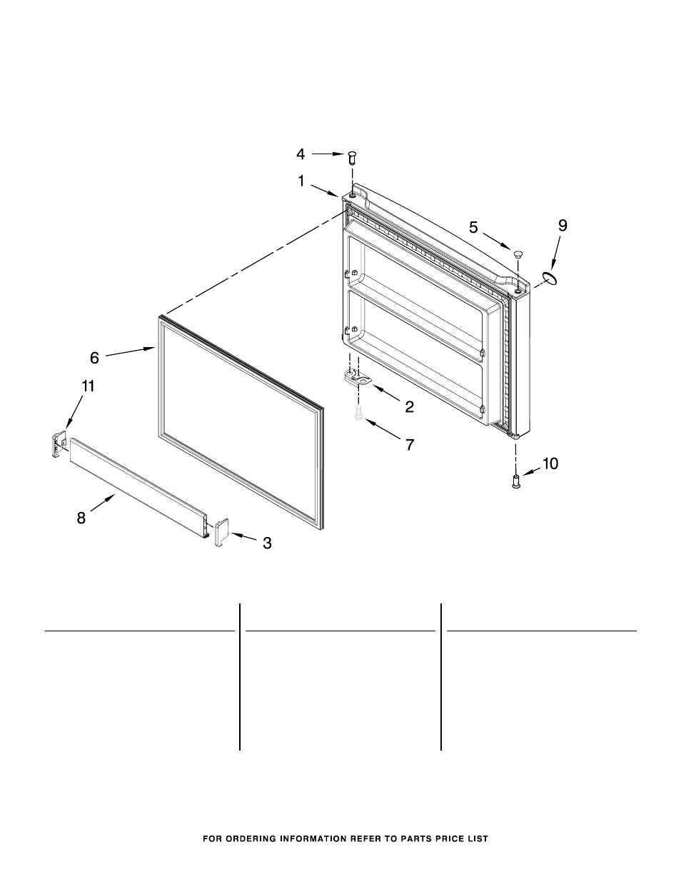 Freezer door, Freezer door parts | Whirlpool WRT771REYB User Manual | Page 6 / 14