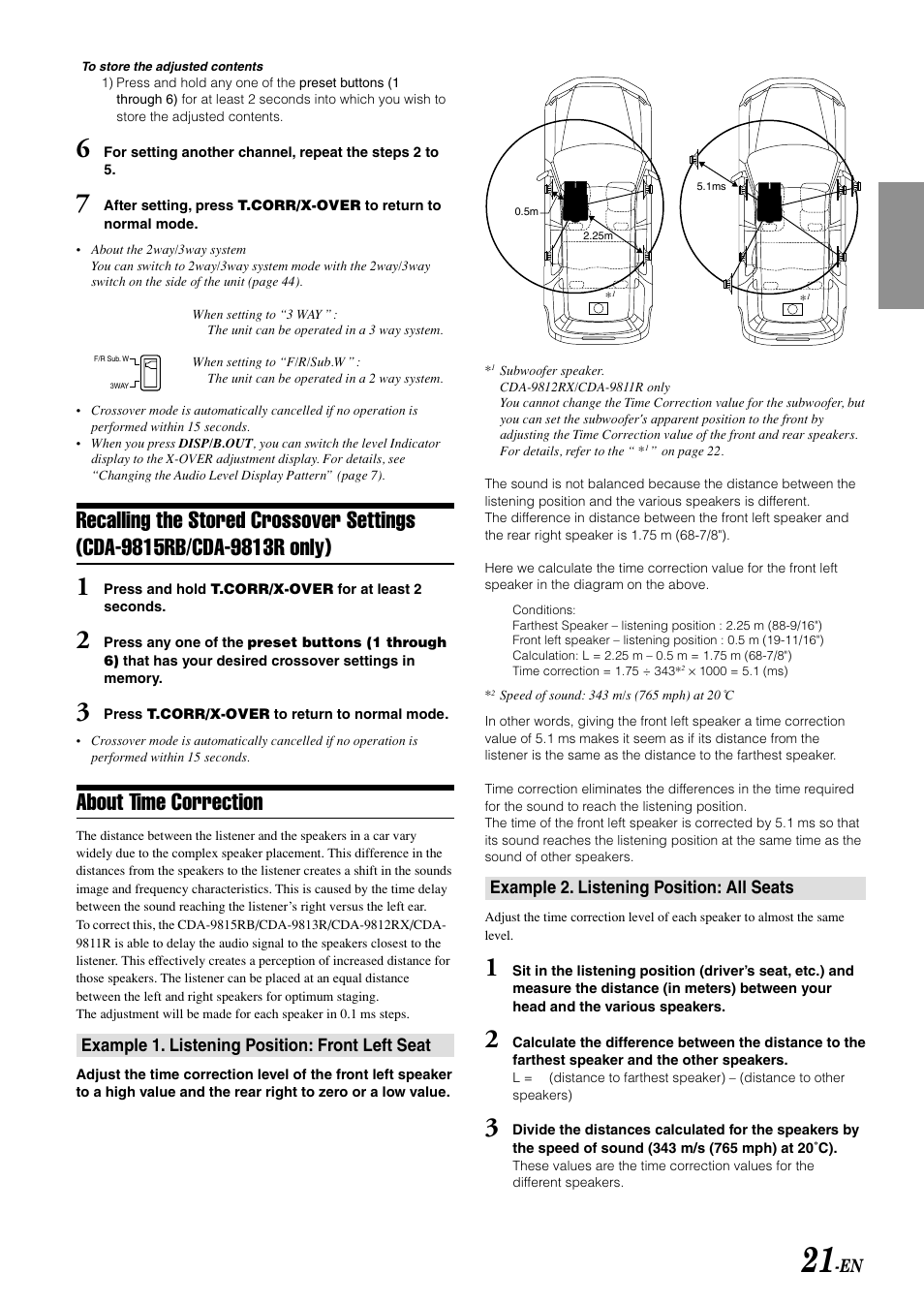 About time correction | Alpine CDA-9815RB User Manual | Page 23 / 48