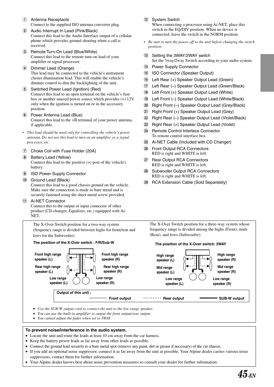 Alpine CDA-9815RB User Manual | Page 47 / 48