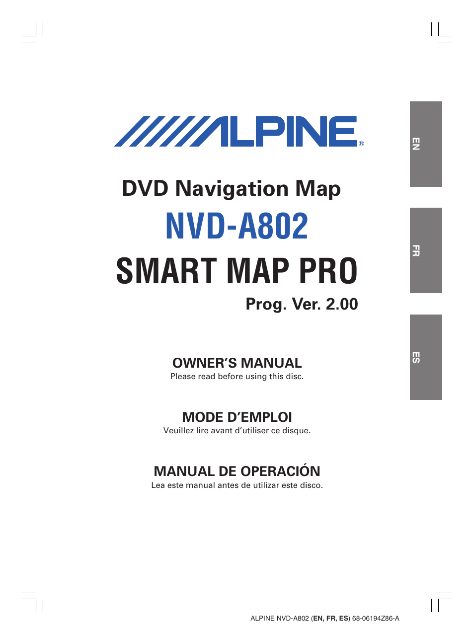 Alpine NVD-A802 User Manual | 252 pages