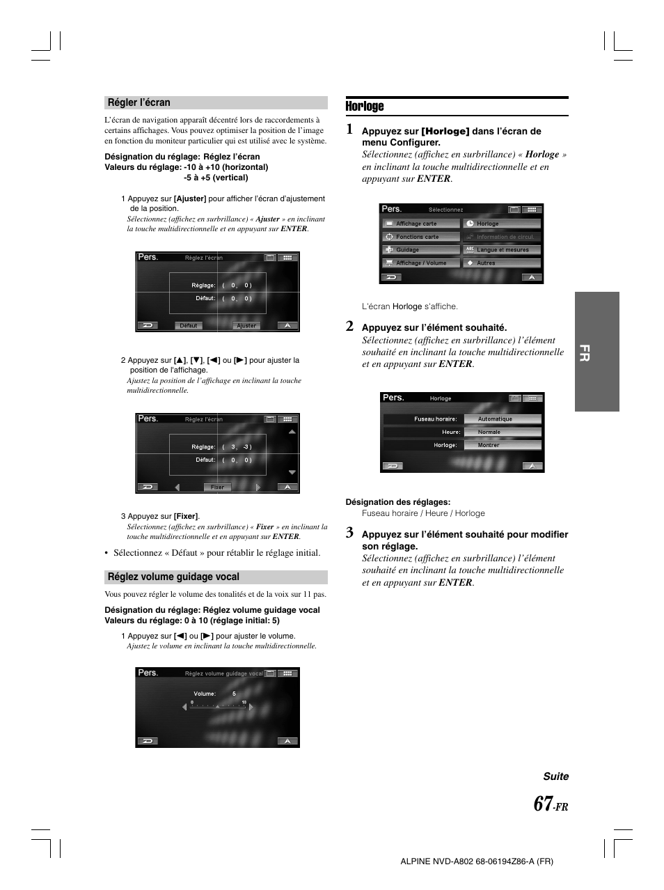 Horloge | Alpine NVD-A802 User Manual | Page 152 / 252