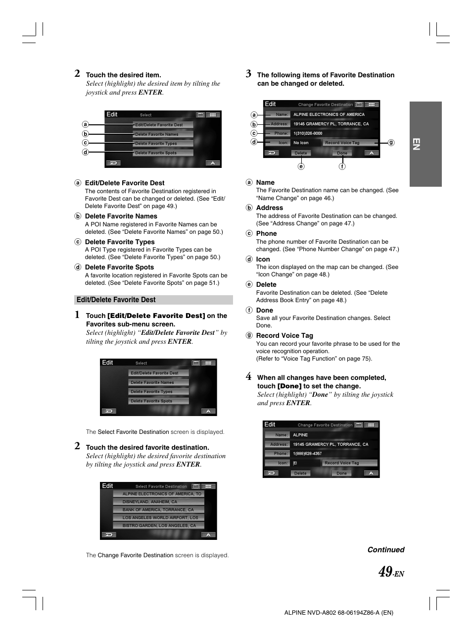 Alpine NVD-A802 User Manual | Page 52 / 252