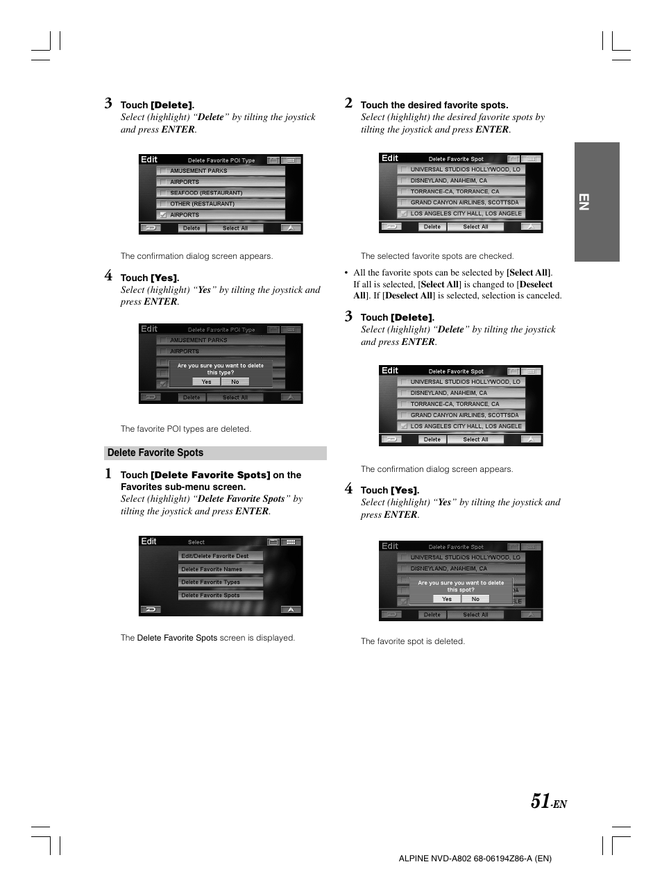 Alpine NVD-A802 User Manual | Page 54 / 252