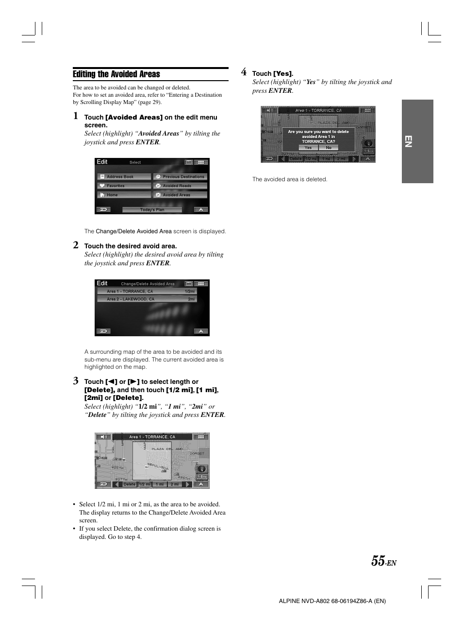 Alpine NVD-A802 User Manual | Page 58 / 252