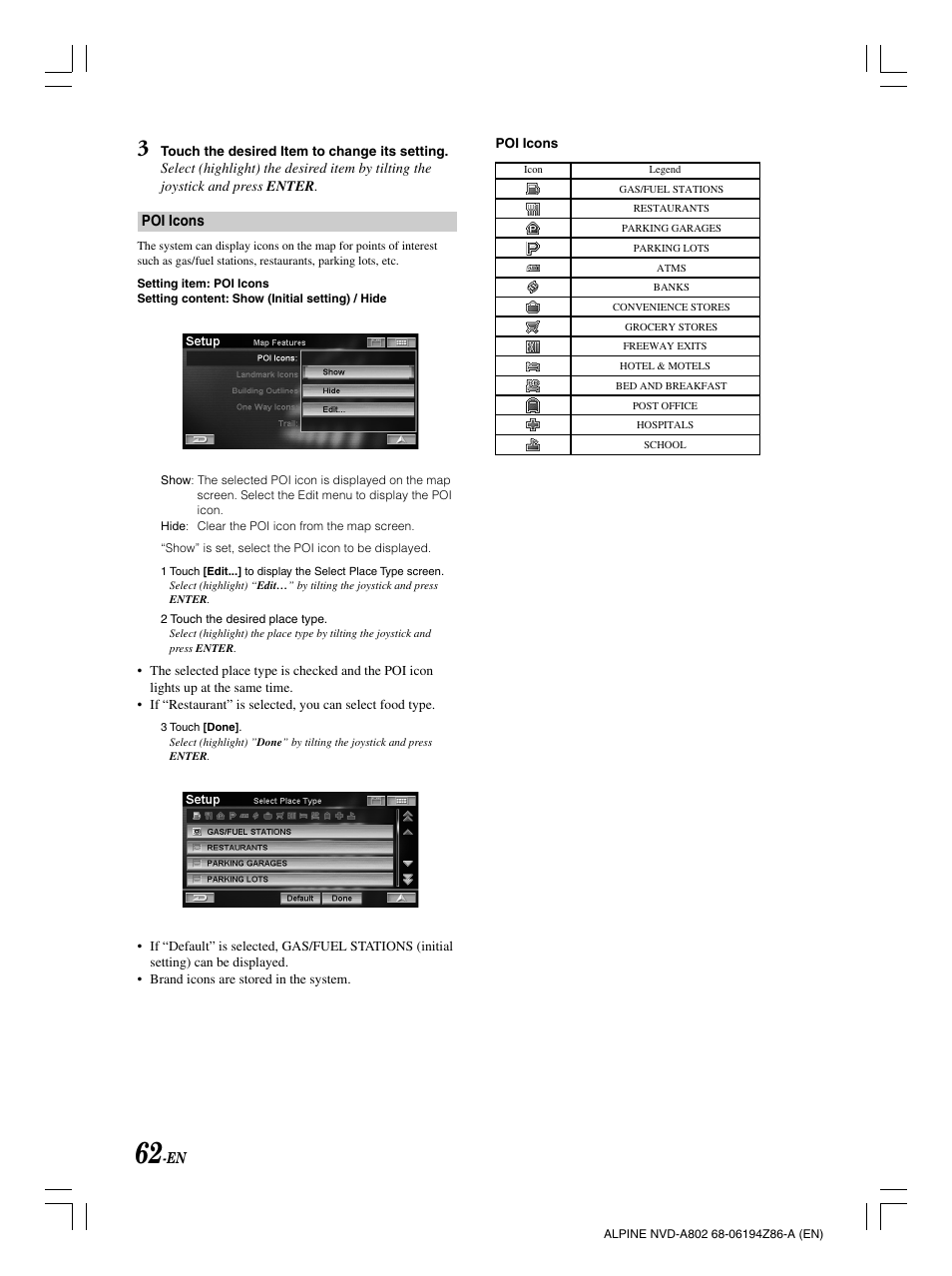 Alpine NVD-A802 User Manual | Page 65 / 252