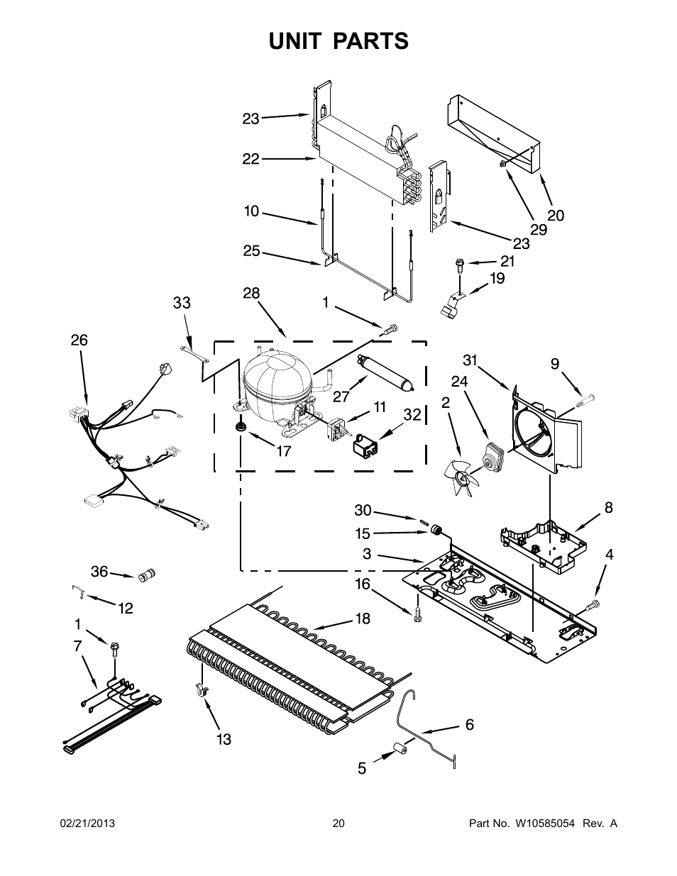 Unit, Unit parts | Whirlpool WRX735SDBM User Manual | Page 20 / 22