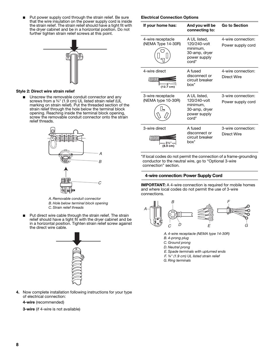 Whirlpool LER3622PQ User Manual | Page 8 / 24