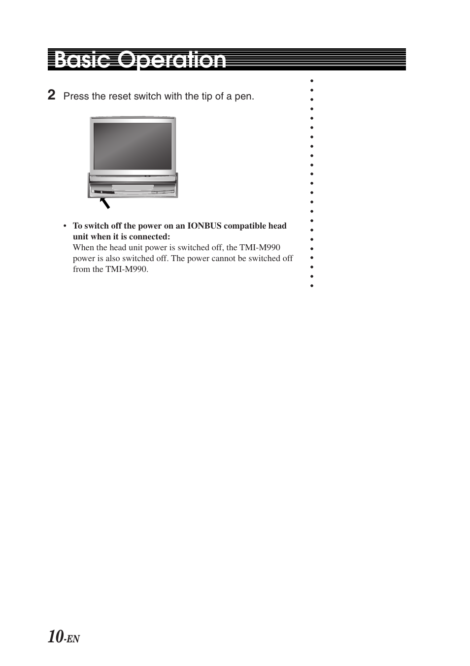 Basic operation | Alpine TMI-M990 User Manual | Page 14 / 68