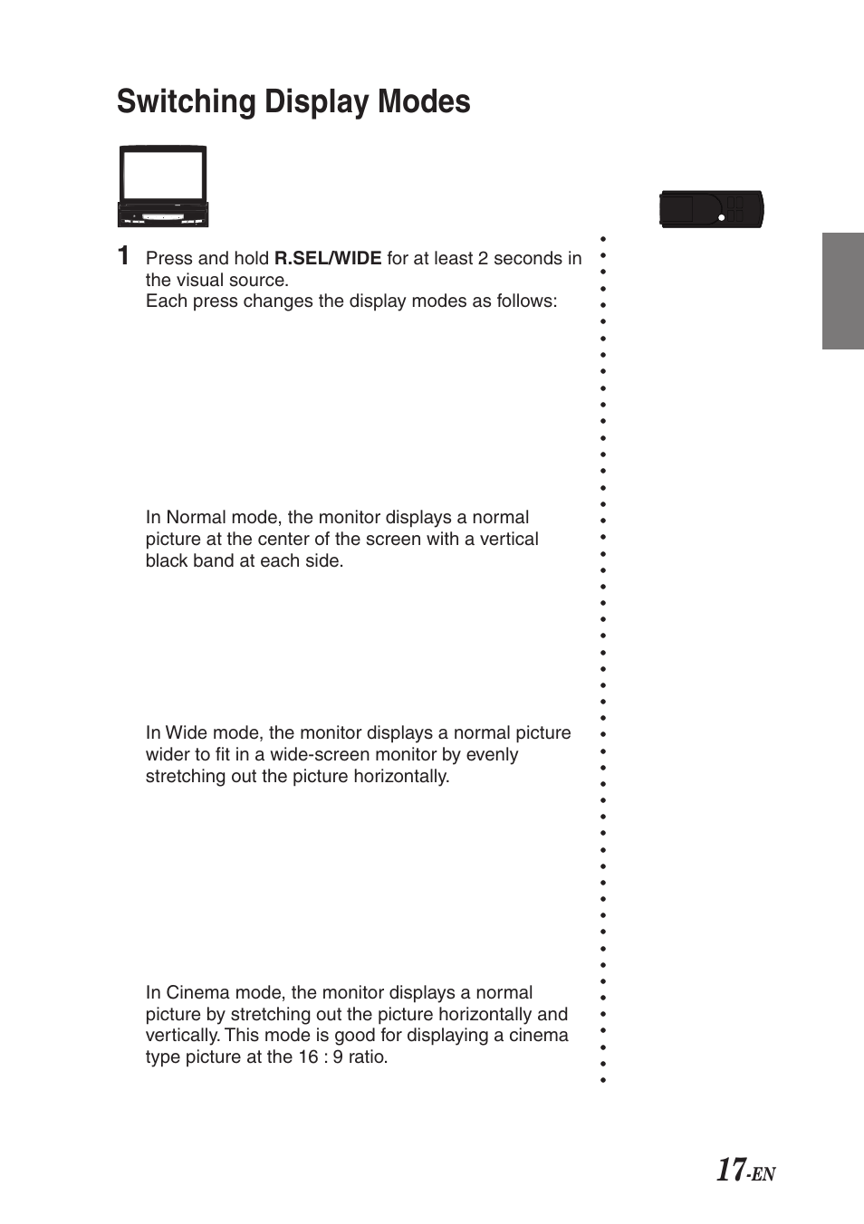 Switching display modes | Alpine TMI-M990 User Manual | Page 21 / 68