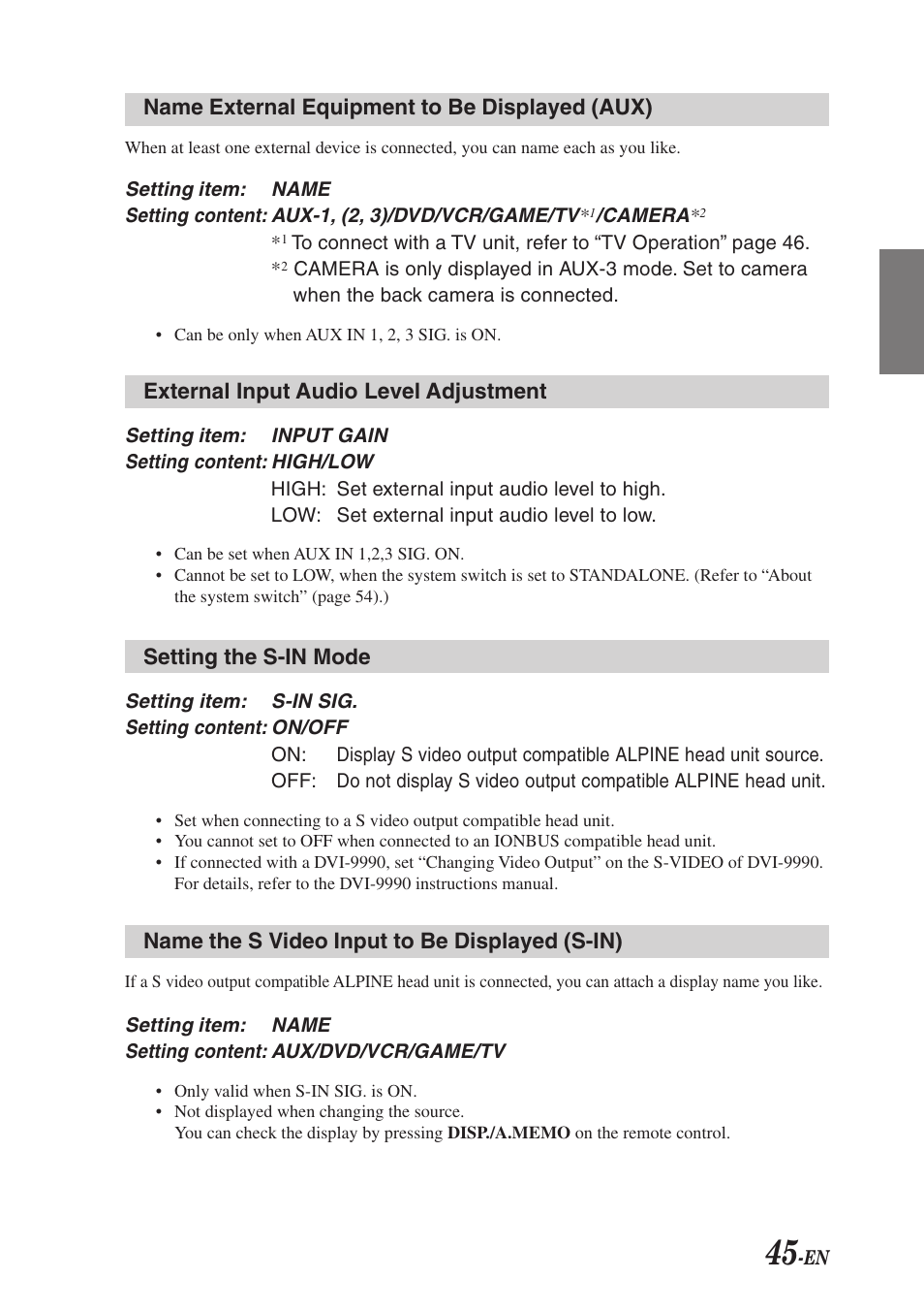 Alpine TMI-M990 User Manual | Page 49 / 68