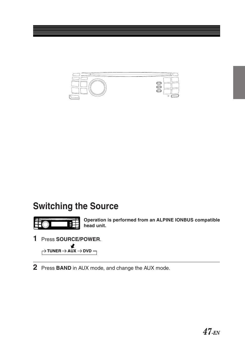 Switching the source | Alpine TMI-M990 User Manual | Page 51 / 68