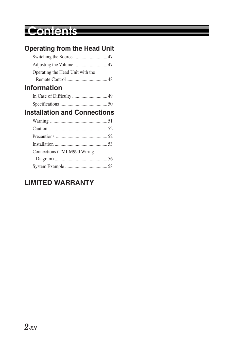 Alpine TMI-M990 User Manual | Page 6 / 68