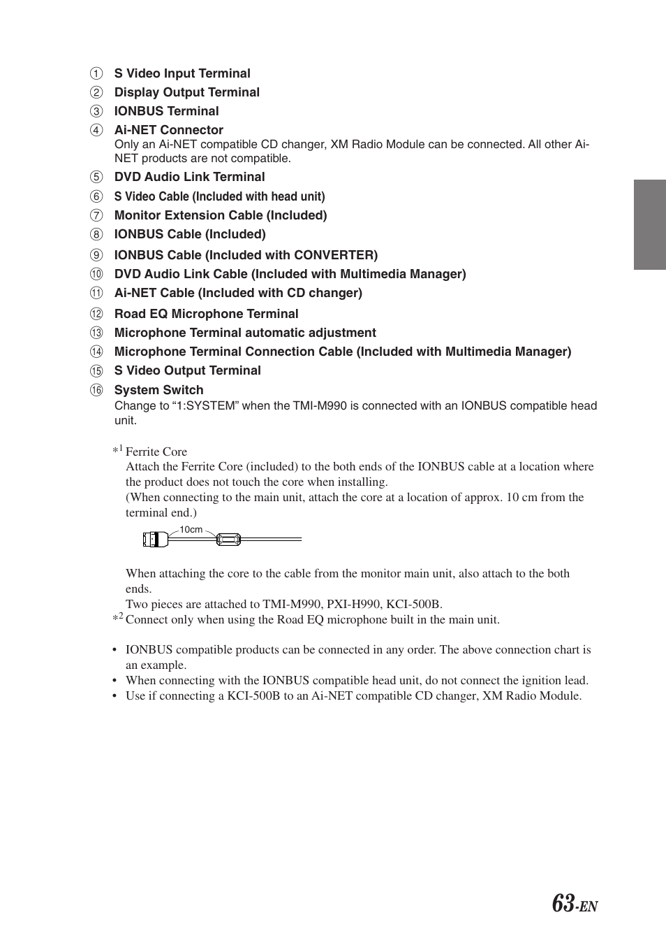 Alpine TMI-M990 User Manual | Page 67 / 68