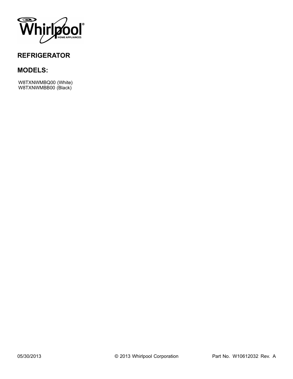 Whirlpool W8TXNWMBQ User Manual | 14 pages