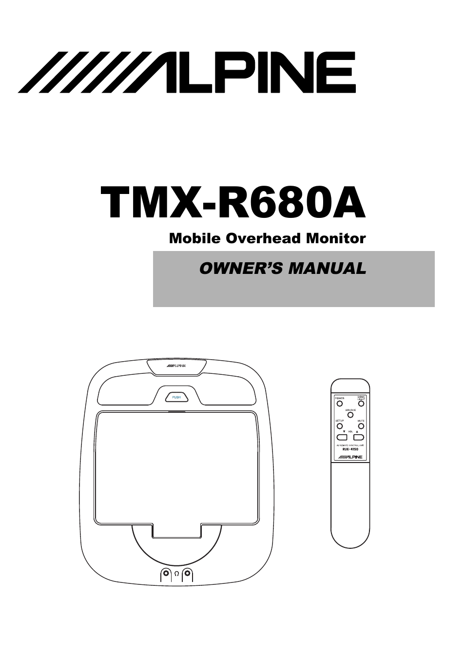 Alpine TMX-R680A User Manual | 16 pages