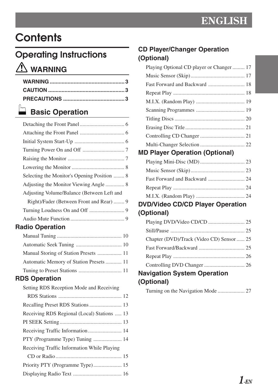 Alpine CVA-1003R User Manual | Page 3 / 58