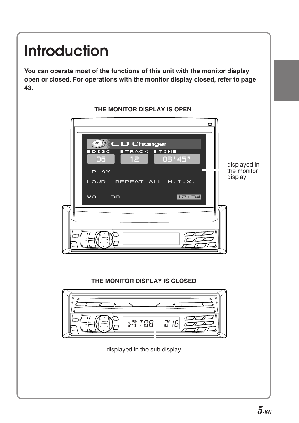 Introduction | Alpine CVA-1003R User Manual | Page 7 / 58