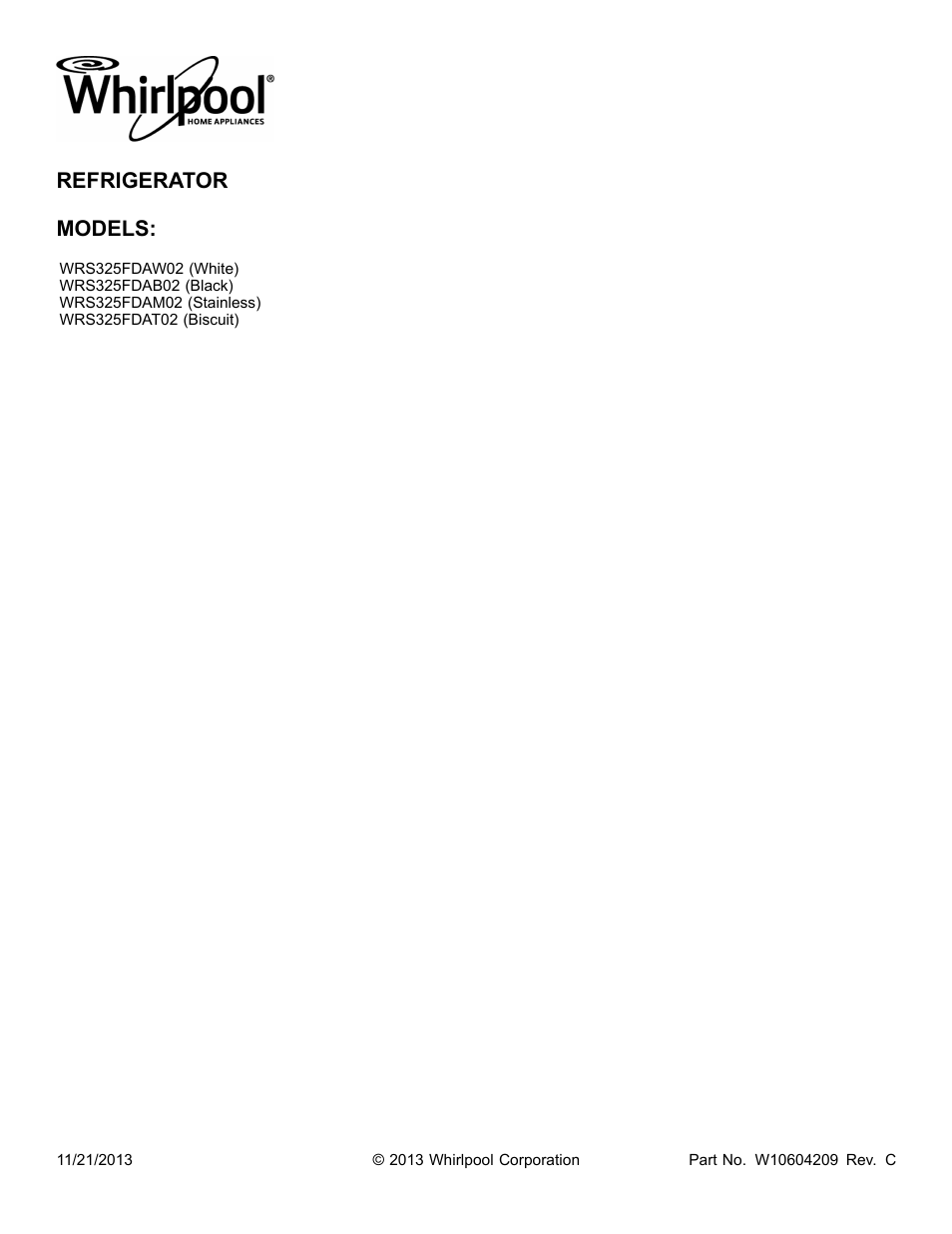 Whirlpool WRS325FDAM User Manual | 26 pages